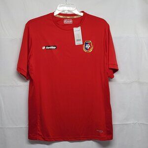 Panama Soccer T Shirt Mens XL Lotto Nano Dry Tech Short Sleeve Activewear Red